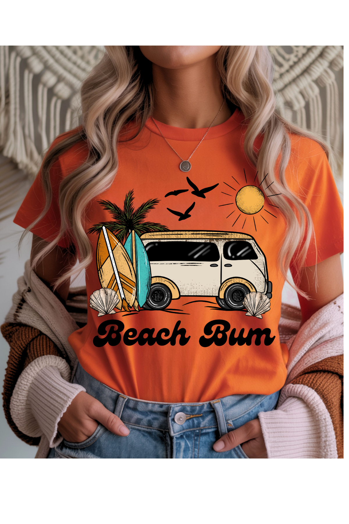 Wholesale Sunsational - Beach Bum #8 - Orange Gildan Tee
