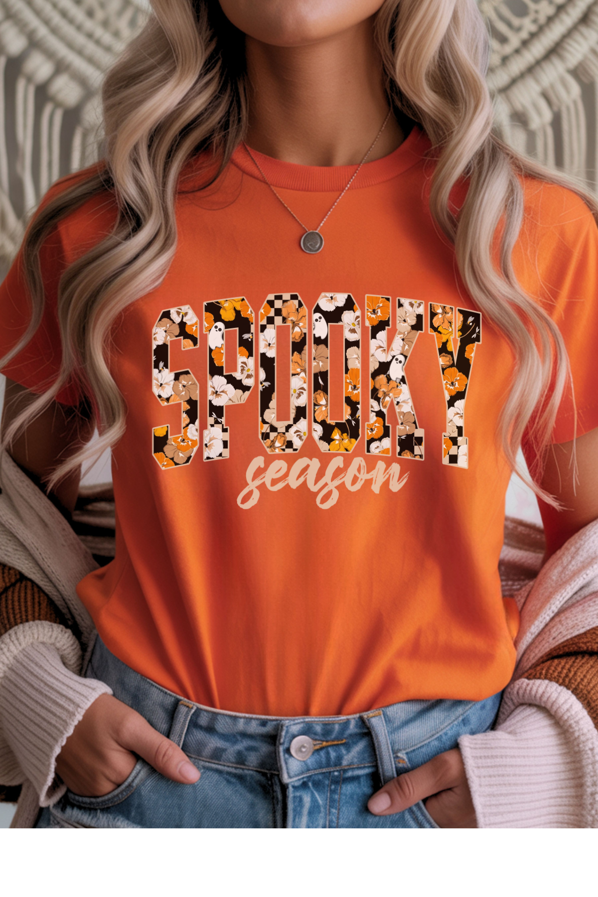 Wholesale Fall Whimsey - Spooky Season #3 - Orange Gildan Tee
