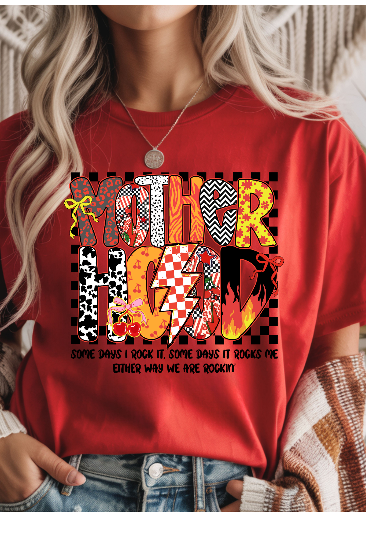 Wholesale Indigo - MotherHOOD #9 - Red Gildan Tee