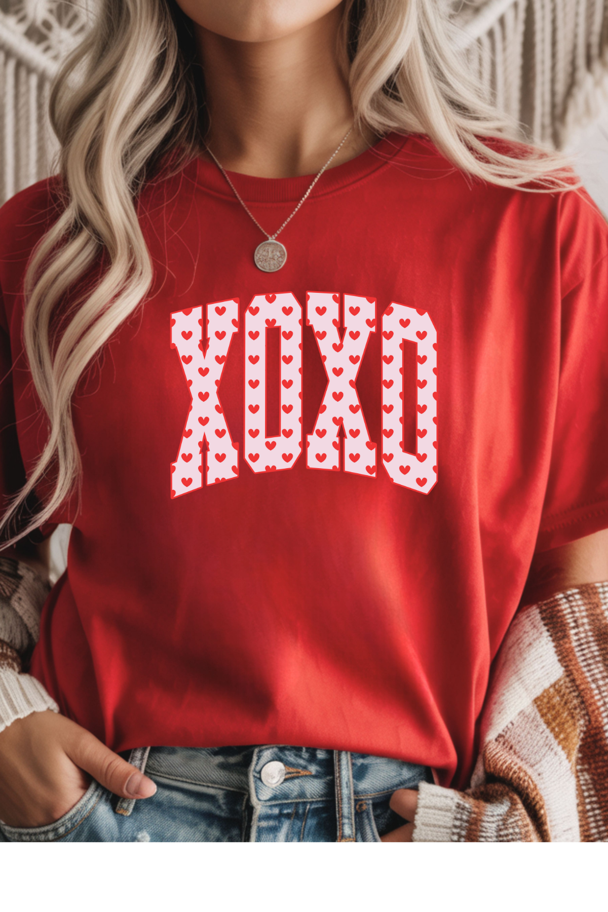 Wholesale Valentine's Day - XOXO #5 - Red Gildan Tee