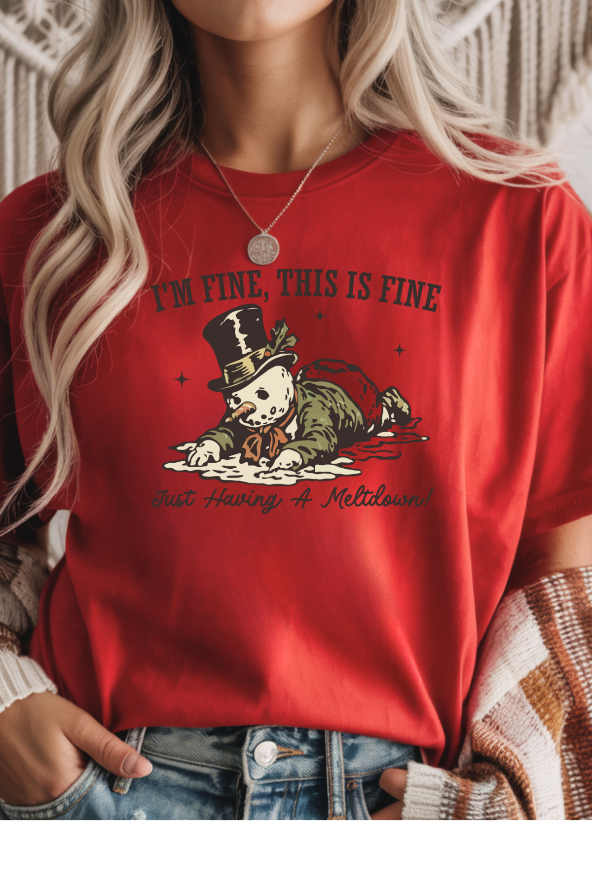 Wholesale Xmas #1 Red - Just Having a Meltdown #6 - Red Gildan Tee