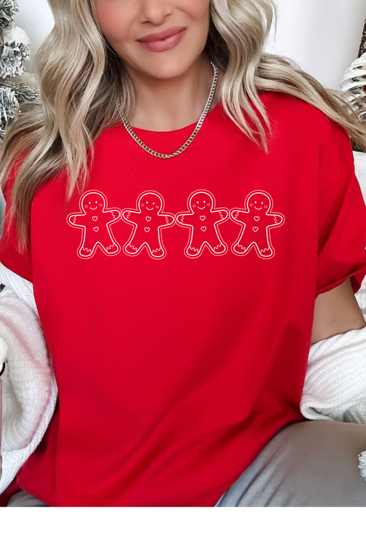 Wholesale Xmas #2 Green - Gingerbread #2 - Red Gildan Tee