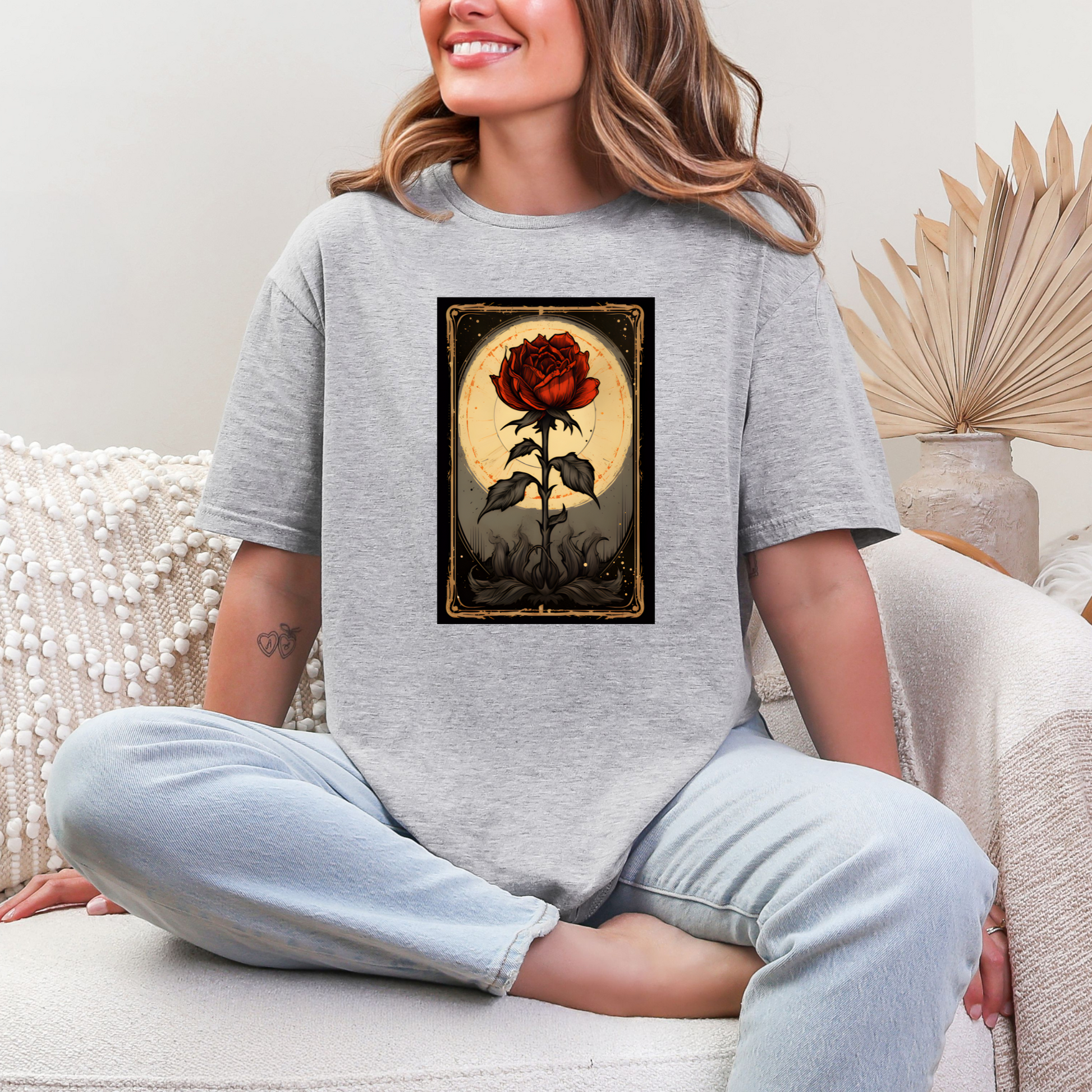 Wholesale Rose After Dark 2 Graphic Tee - Sports Grey Tee