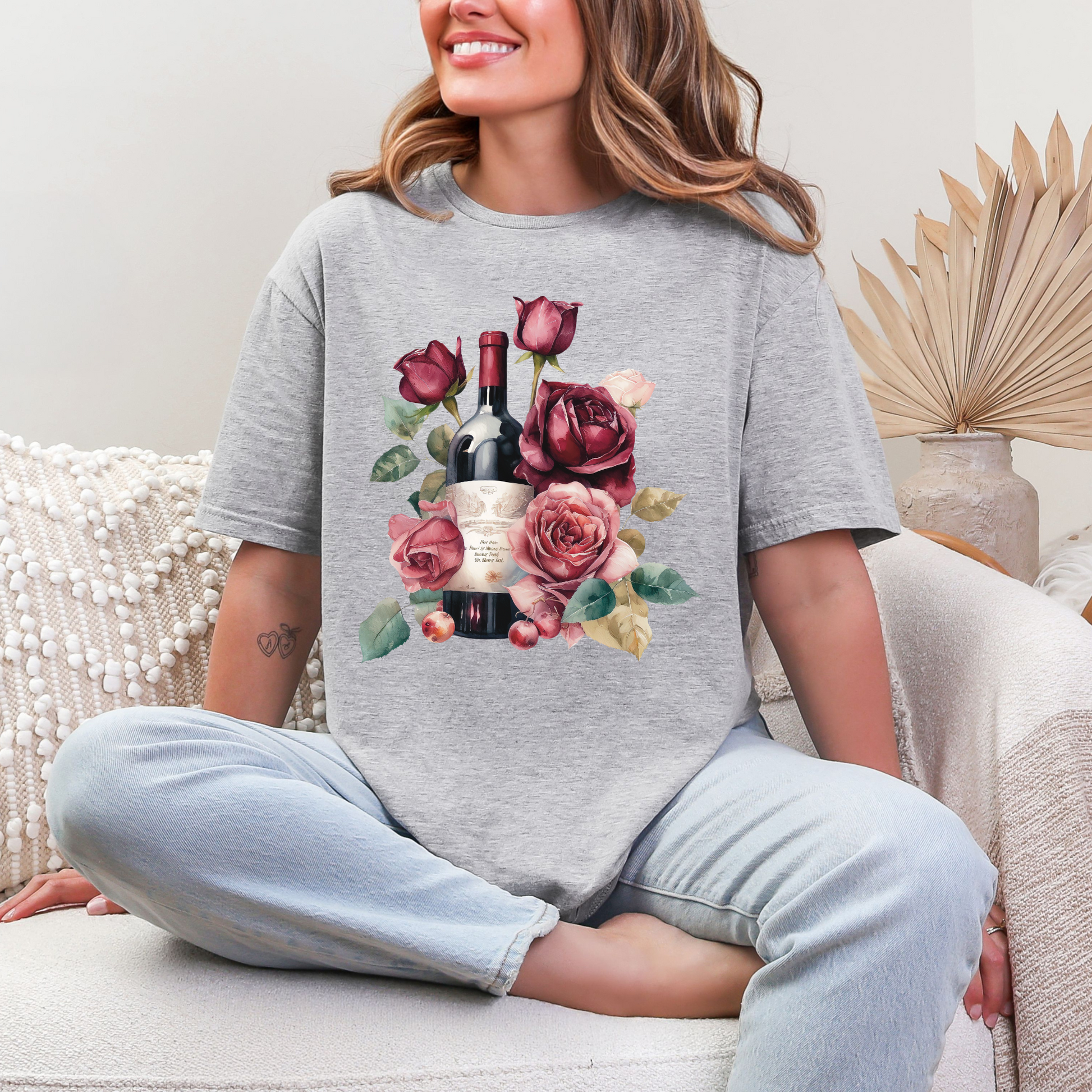 Wholesale Rose After Dark 4 Graphic Tee - Sports Grey Tee
