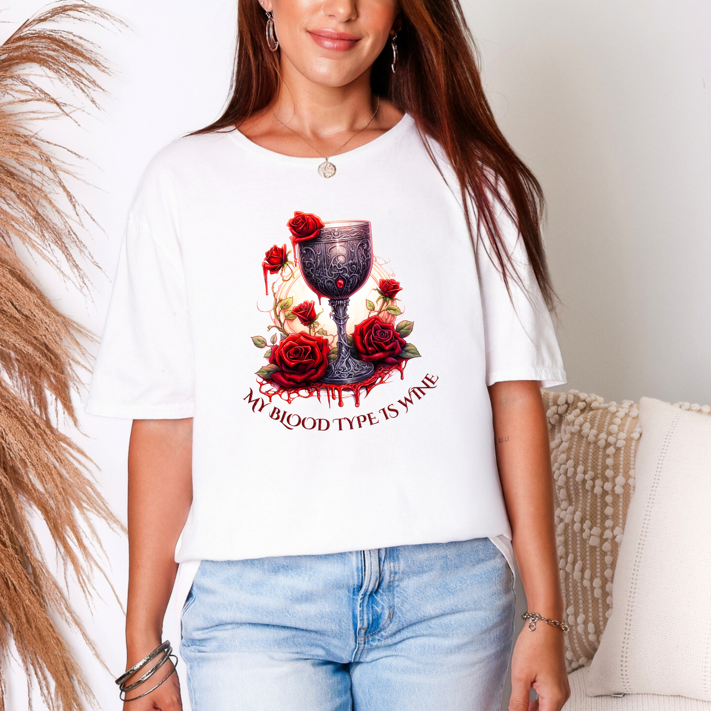 Wholesale Rose After Dark 5 Graphic Tee - White Tee
