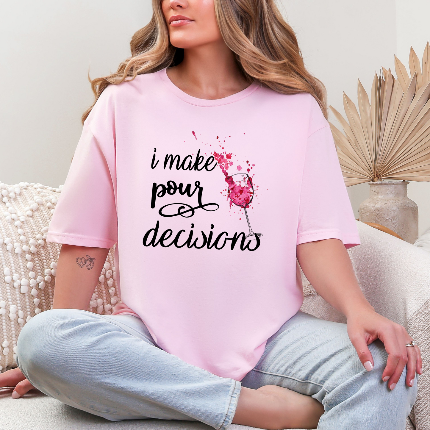 Wholesale Rose After Dark 6 Graphic Tee - Light Pink Tee