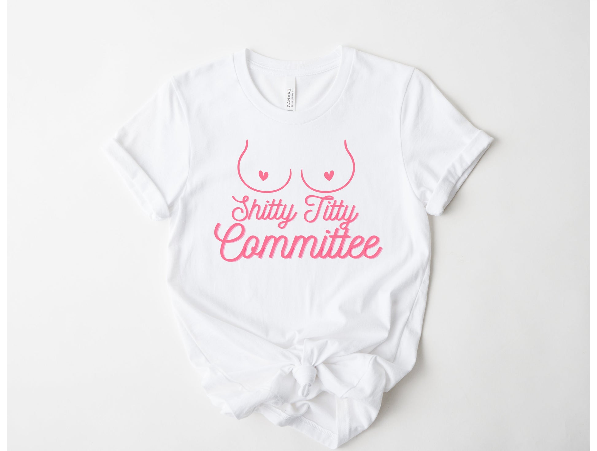 Wholesale Shitty Titty Graphic Tee - White