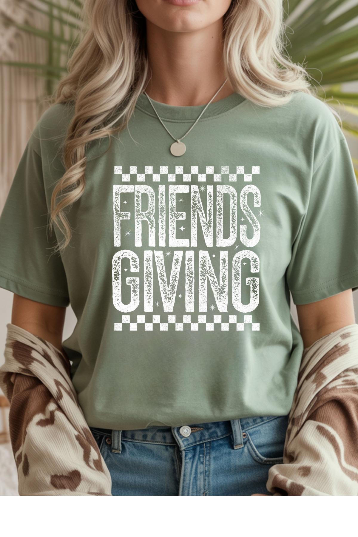 Wholesale Golden Hour - Friends Giving #5 - Sage Gildan Tee