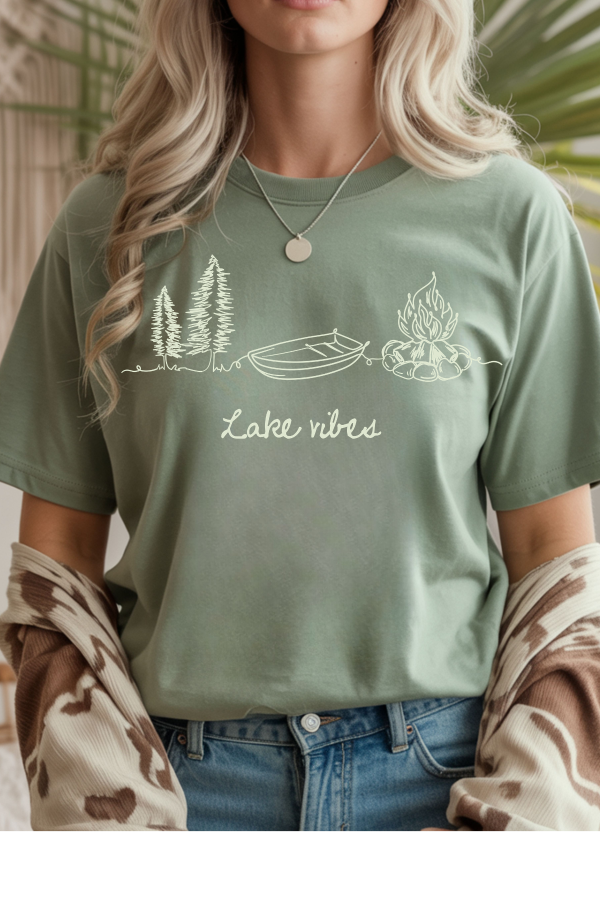 Wholesale Sun-Sational - Lake Vibes #3 - Sage Gildan Tee