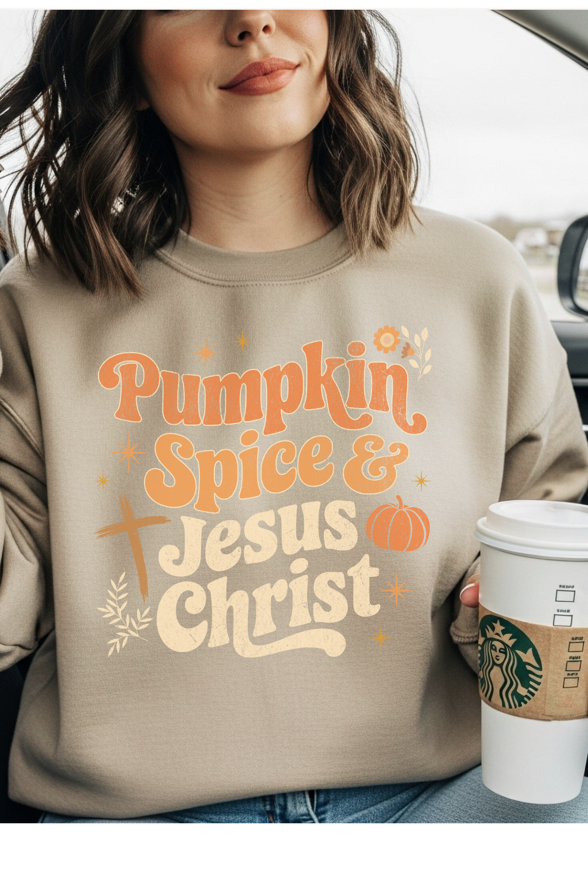 Wholesale Trick or Chic - Spice & Christ #6 - Sand Gildan Sweatshirt