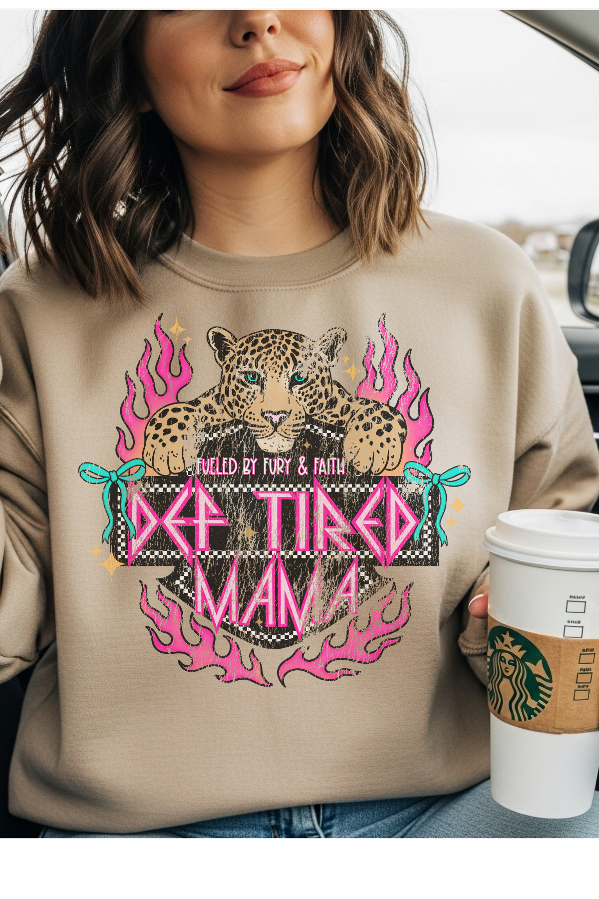 Wholesale Mulberry Nights - Def Tired #4 - Sand Gildan Sweatshirt