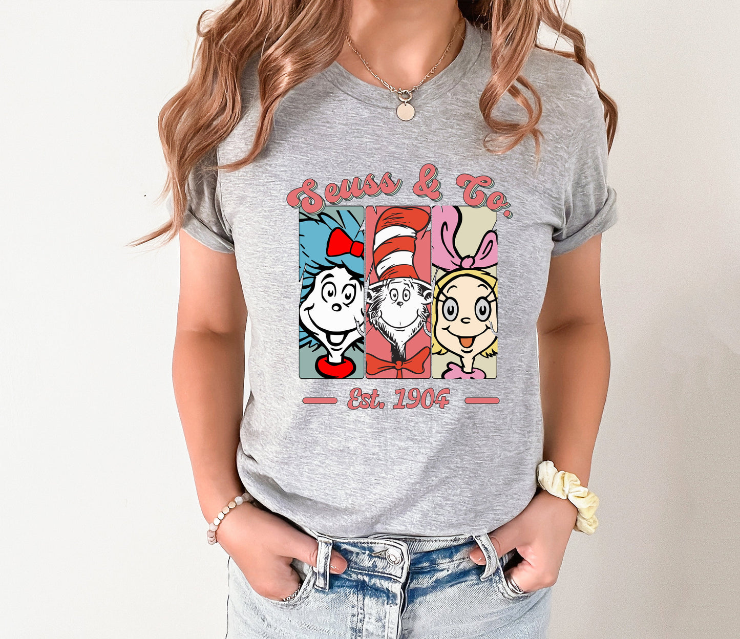 Wholesale Seuss and Co Graphic Tee - Grey