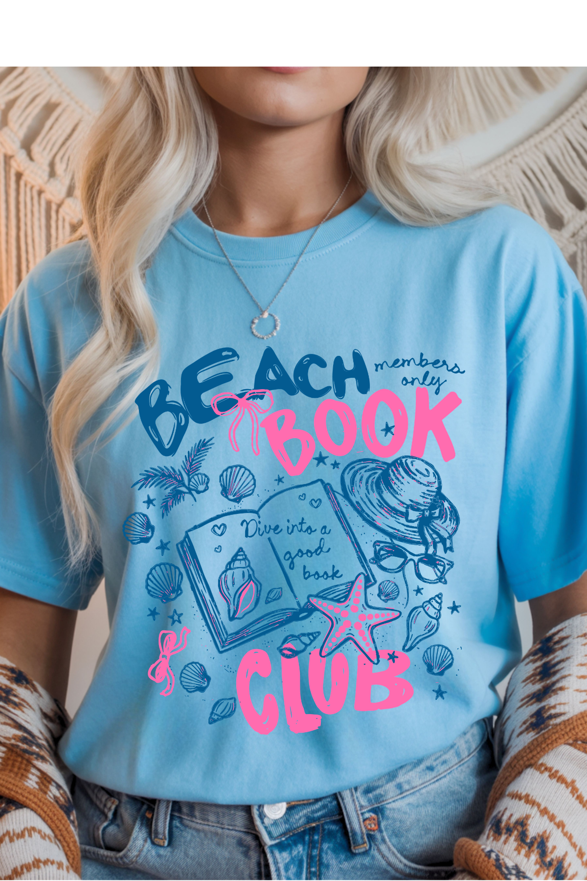 Wholesale Olive - Beach Book Club #3 - Sky Gildan Tee