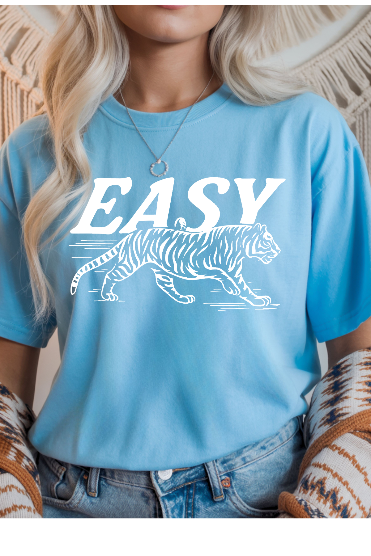 Wholesale Royal Queen - Easy Tiger #5 - Sky Gildan Tee