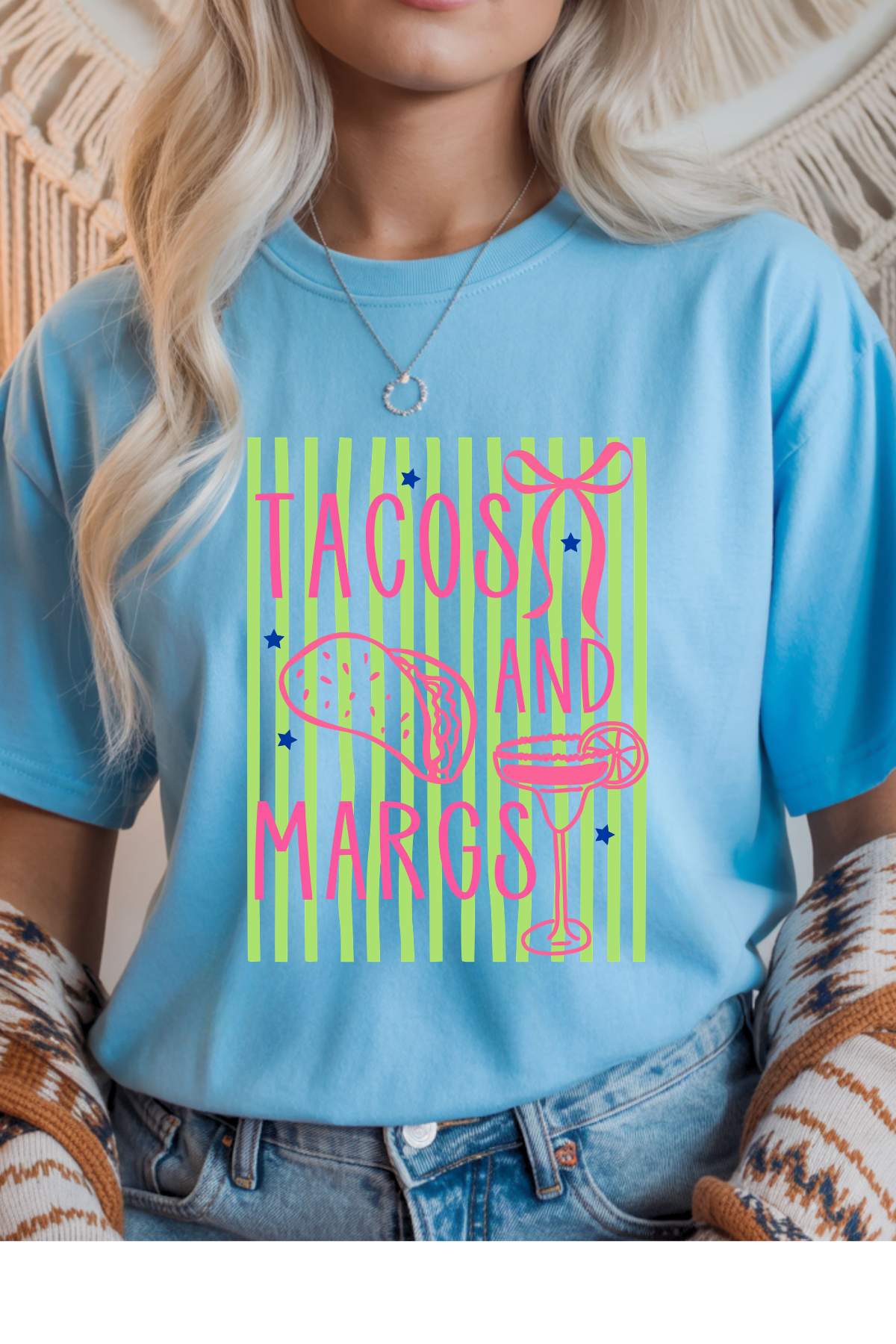 Wholesale Summer in Paris - Tacos & Margs #10 - Sky Gildan Tee