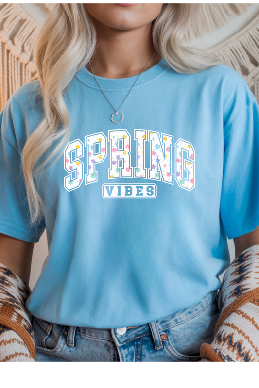 Wholesale Clouded Spring - Spring Vibes #10 - Sky Gildan Tee