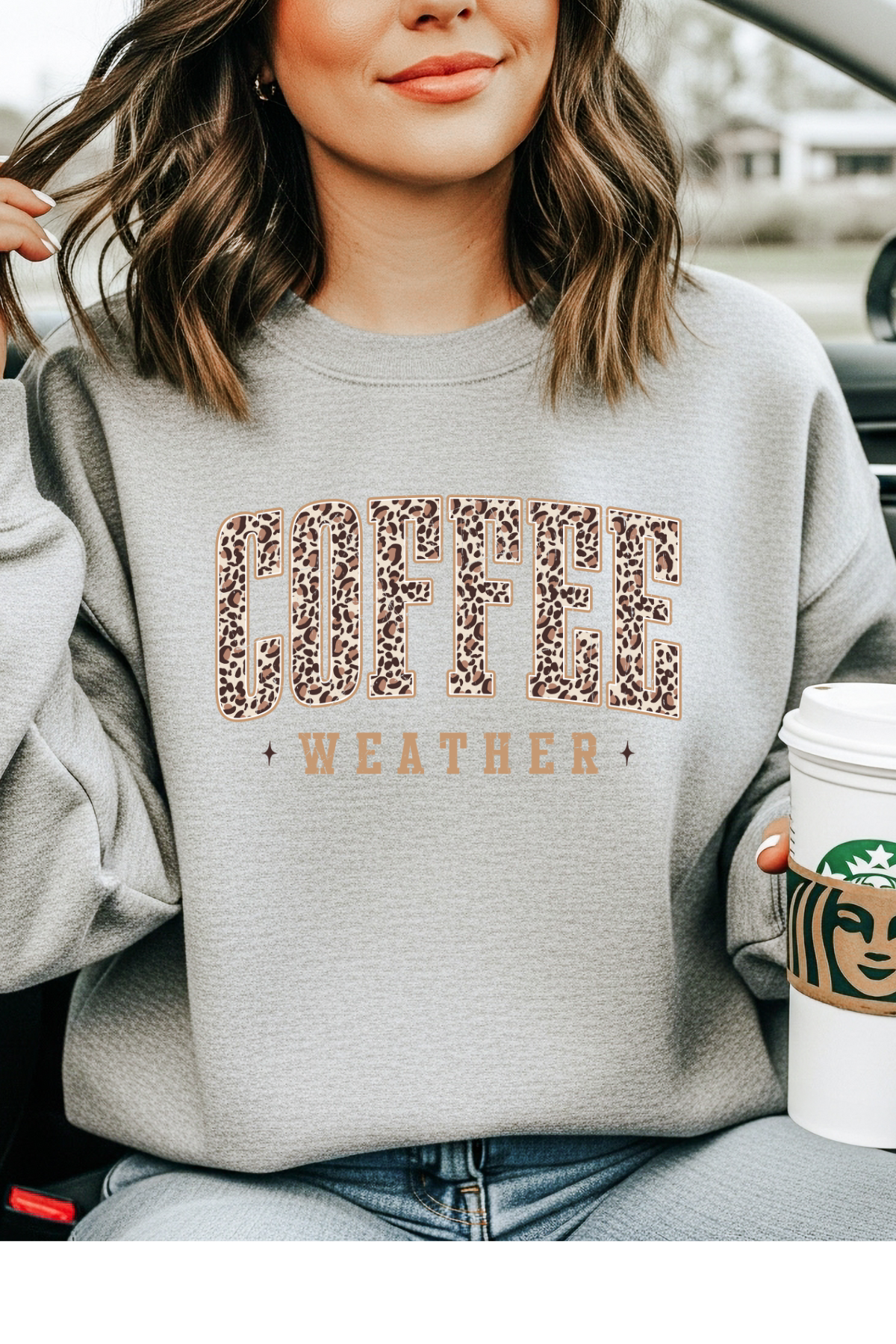 Wholesale Shadows & Spots - Coffee Weather #2 - Sports Grey Gildan Sweatshirt