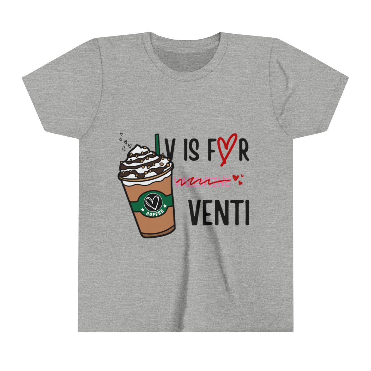 Wholesale V is for Venti Graphic Tee - Grey Tee