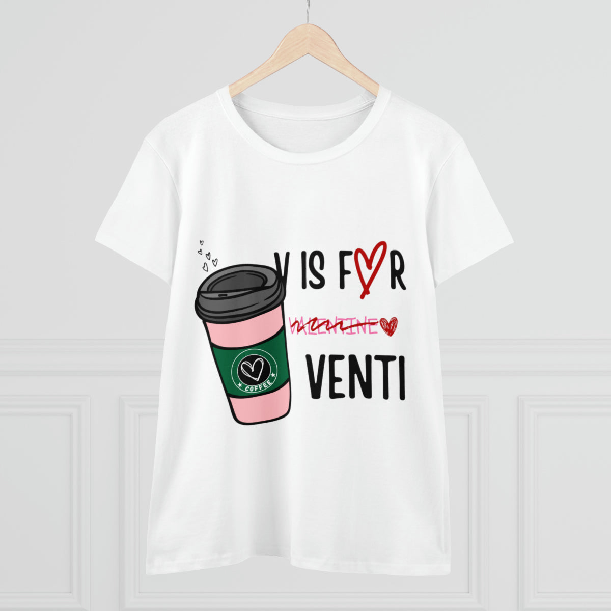 Wholesale V is for Venti Graphic Tee - Grey Tee