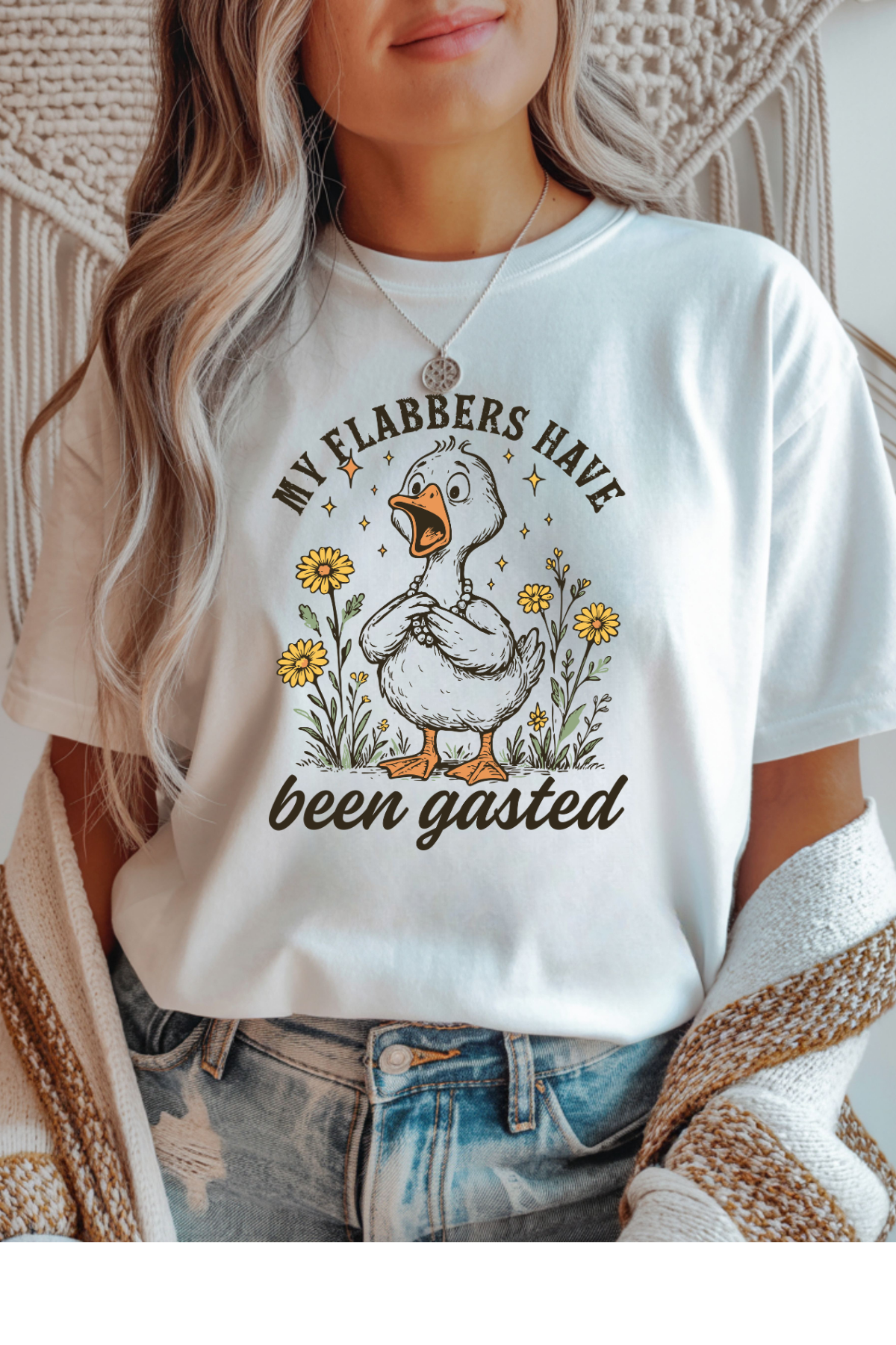 Wholesale Rooted in Spring - My Flabbers #10 - White Gildan Tee