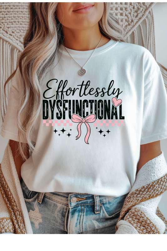 Wholesale Clouded Spring - Effortlessly Dysfunctional #3 - White Gildan Tee