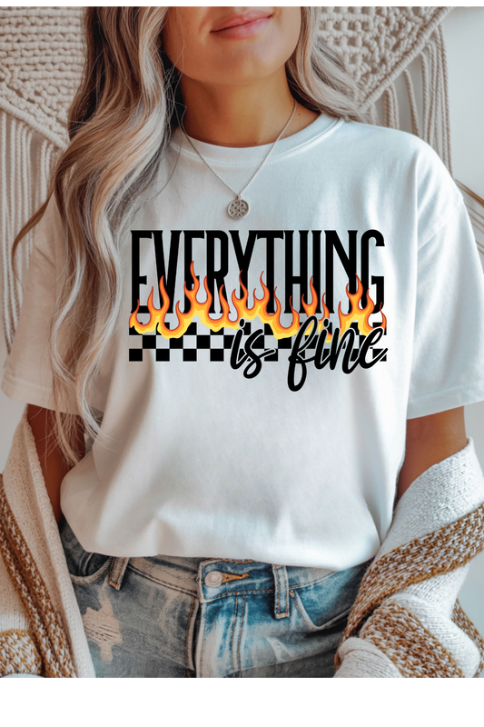 Wholesale Clouded Spring - Everything Is Fine #4 - White Gildan Tee