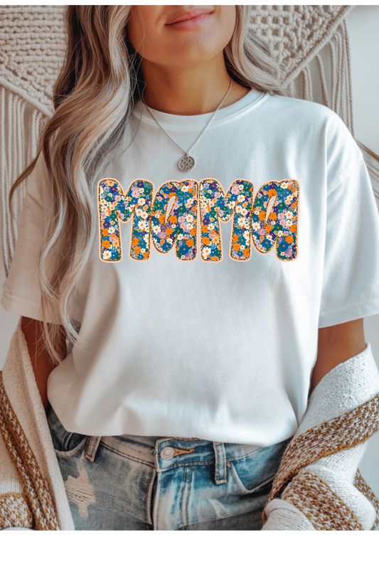 Wholesale Clouded Spring - Mama #6 - White Gildan Tee