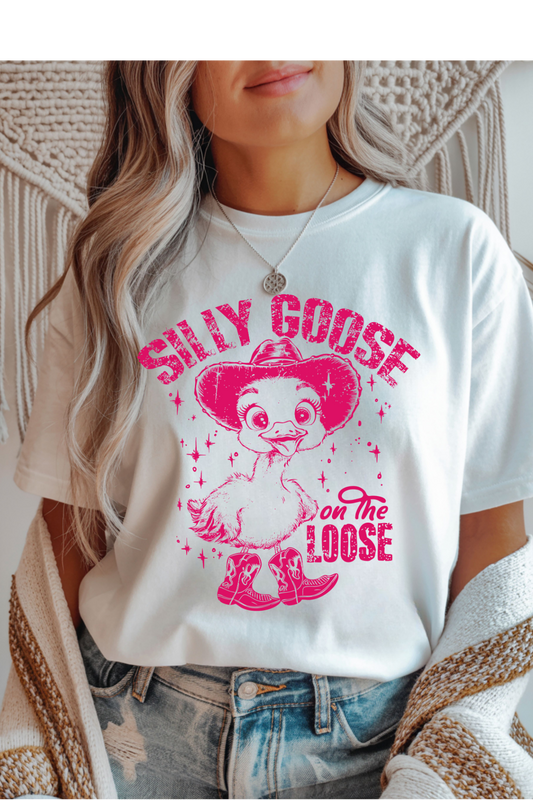 Wholesale Blush Theory - Silly Goose #5 - White Gildan Tee