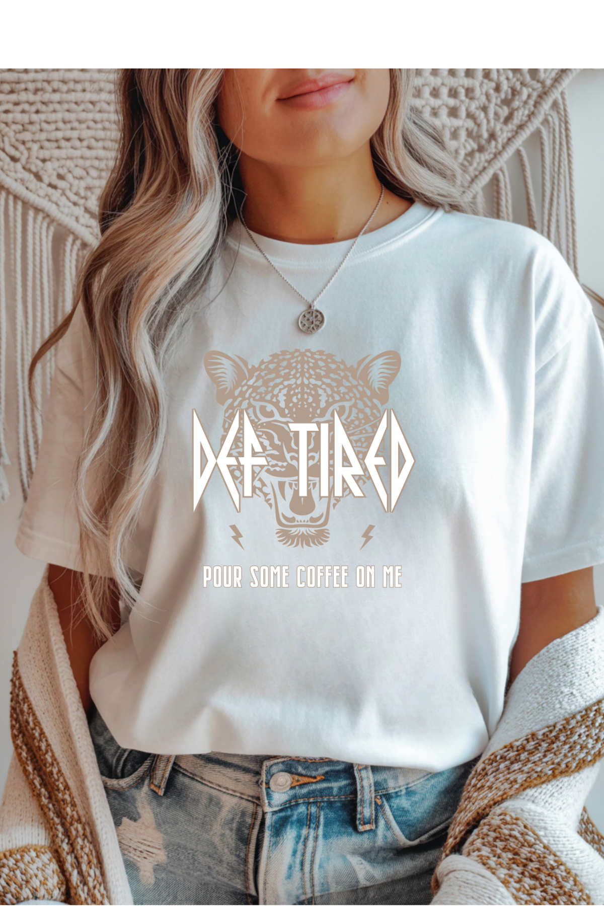 Wholesale Pink - Def Tired #4 - White Gildan Tee