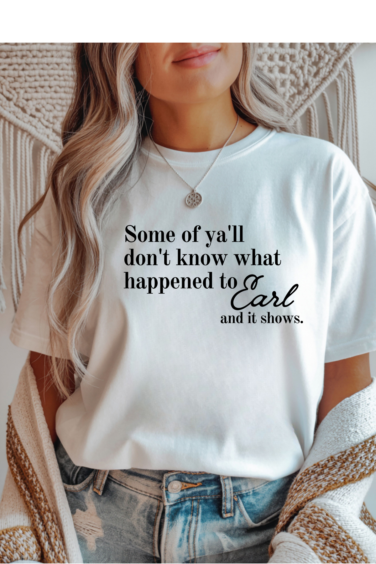 Wholesale Pink - What Happened To Earl #5 - White Gildan Tee
