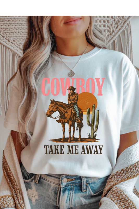Wholesale Indigo - Cowboy Take Me Away #3 - White Gildan Tee