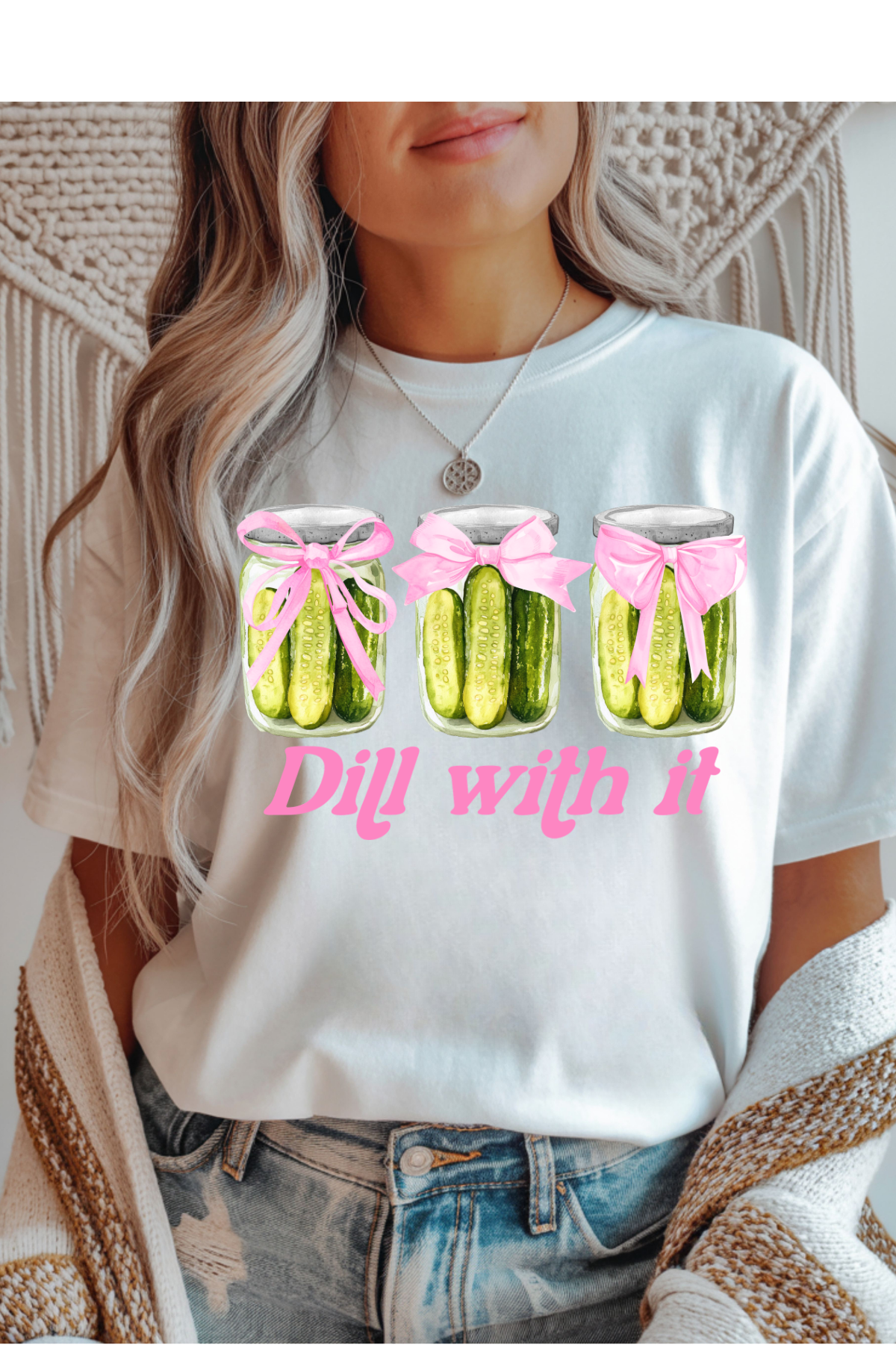 Wholesale Indigo - Dill With It #4 - White Gildan Tee