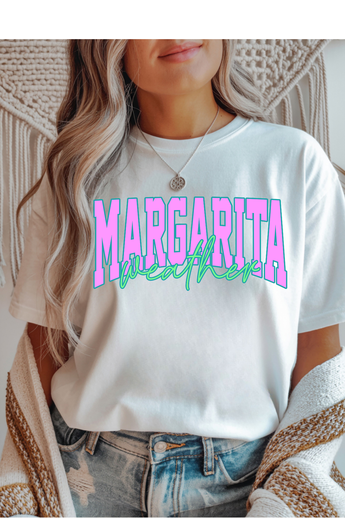 Wholesale Indigo - Margarita Weather #8 - White Gildan Tee