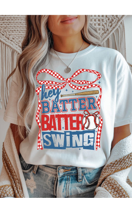 Wholesale Royal Queen - Hey Batter Batter #7 - White Gildan Tee
