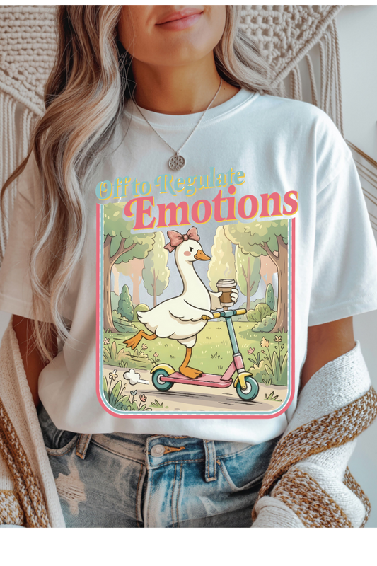Wholesale Earth - Off to Regulate Emotions #1 - White Gildan Tee