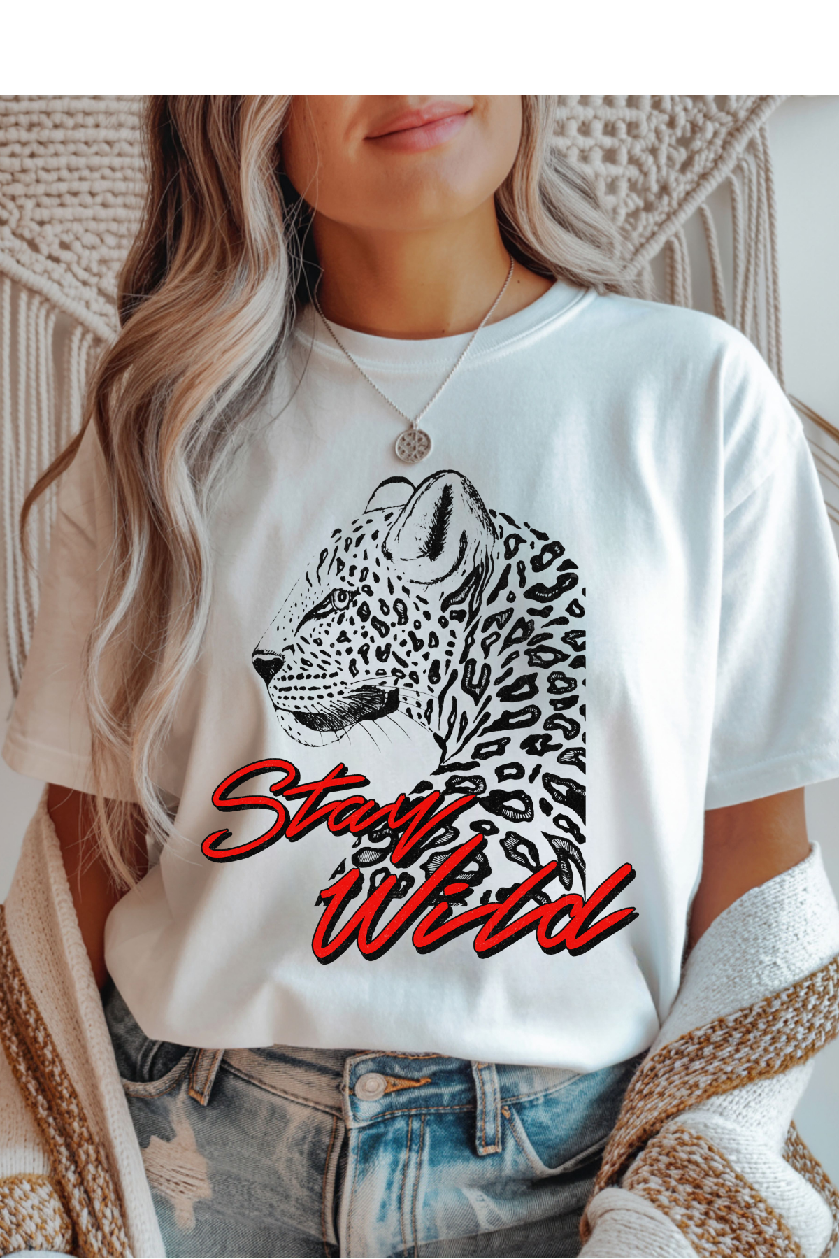 Wholesale Earth - Stay Wild #4 - White Gildan Tee