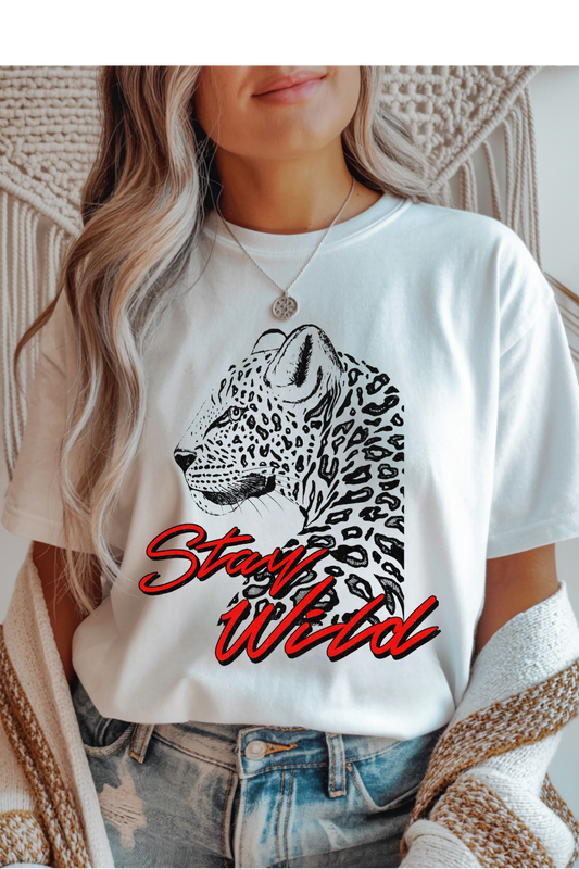 Wholesale Earth - Stay Wild #4 - White Gildan Tee
