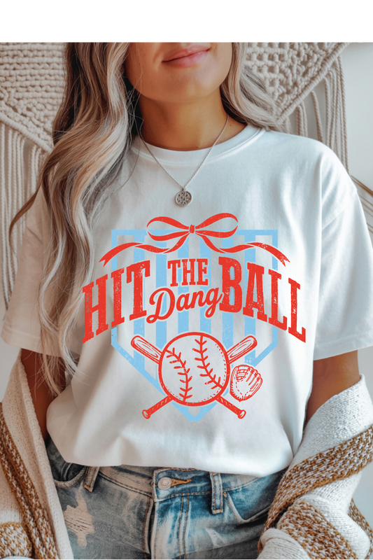 Wholesale Earth - Hit The Dang Ball #7 - White Gildan Tee