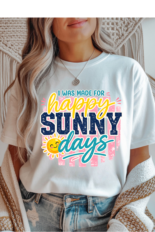 Wholesale Earth - Happy Sunny Days #9 - White Gildan Tee