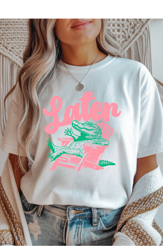 Wholesale Earth - Later Gator #10 - White Gildan Tee