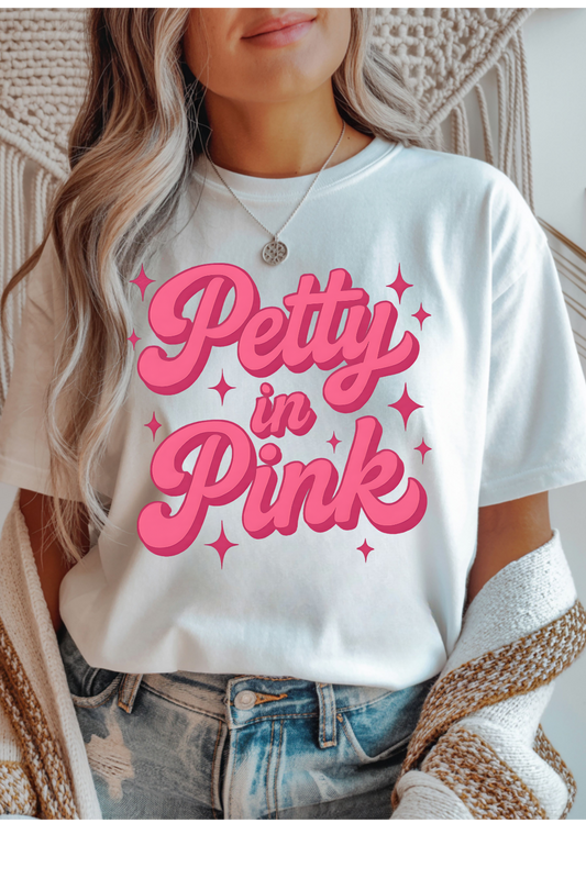 Wholesale Black & Teal - Petty in Pink #3 - White Gildan Tee