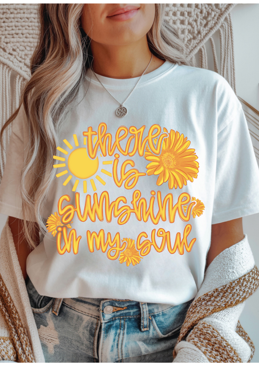 Wholesale Black & Teal - Sunshine In My Soul #7 - White Gildan Tee