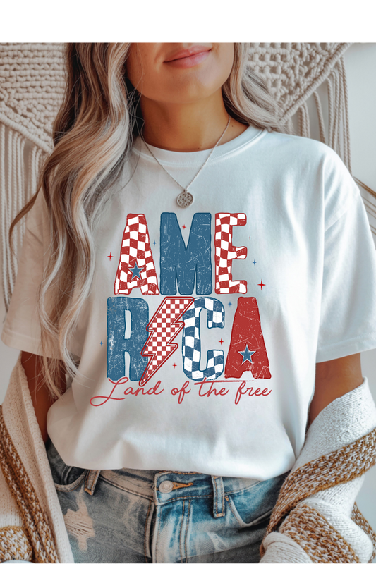 Wholesale Memorial Day - Retro America #10 - White Gildan Tee