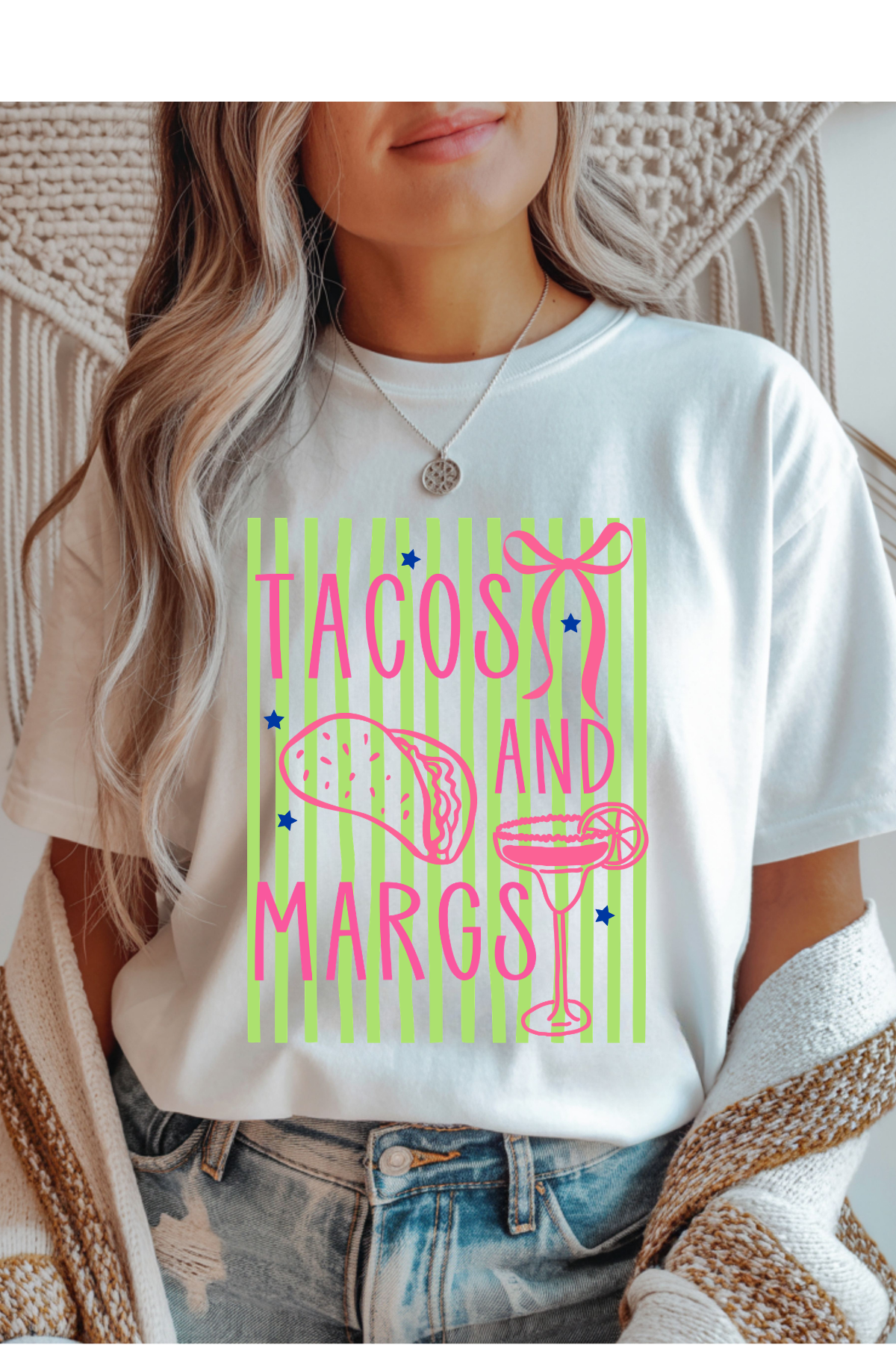 Wholesale Summer in Paris - Tacos & Margs #10 - White Gildan Tee