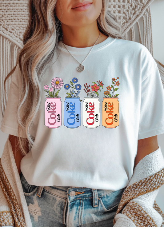 Wholesale Olive - Diet Coke Club #4 - White Gildan Tee