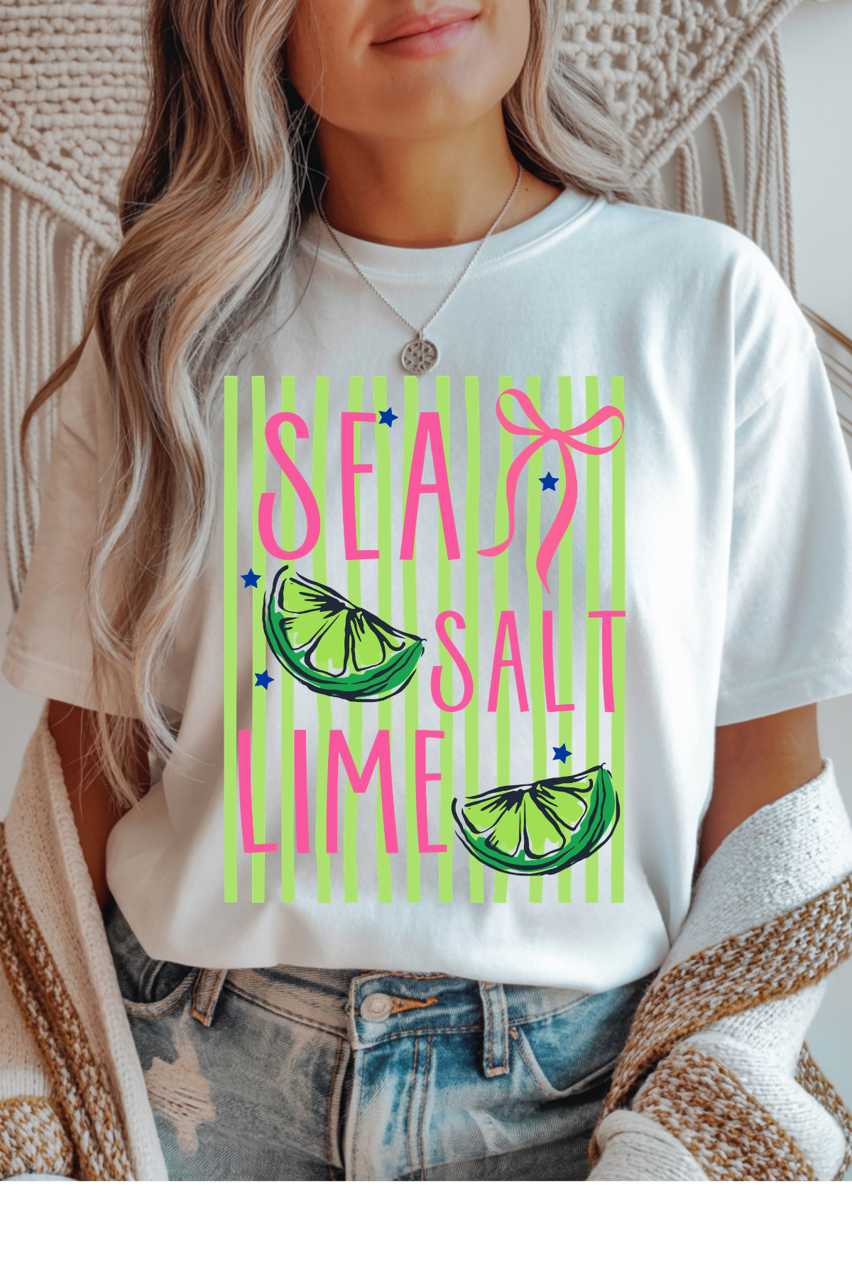 Wholesale Olive - Sea, Salt, Lime #6 - White Gildan Tee