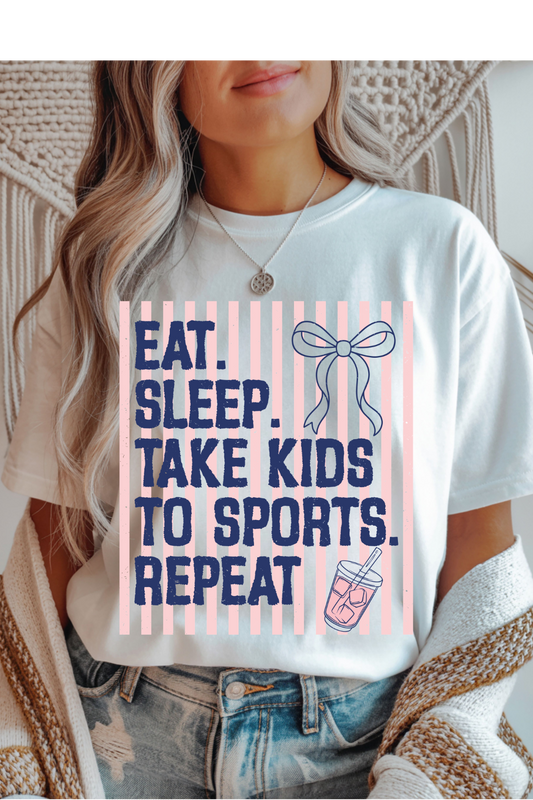 Wholesale Sunsational - Eat Sleep Sports #4 - White Gildan Tee
