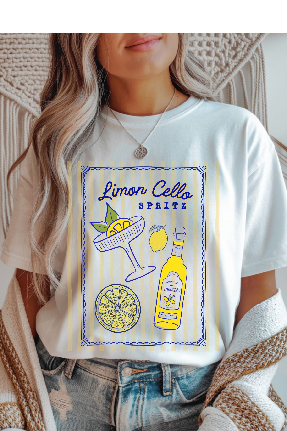 Wholesale Sunsational - Limon Cello #5 - White Gildan Tee