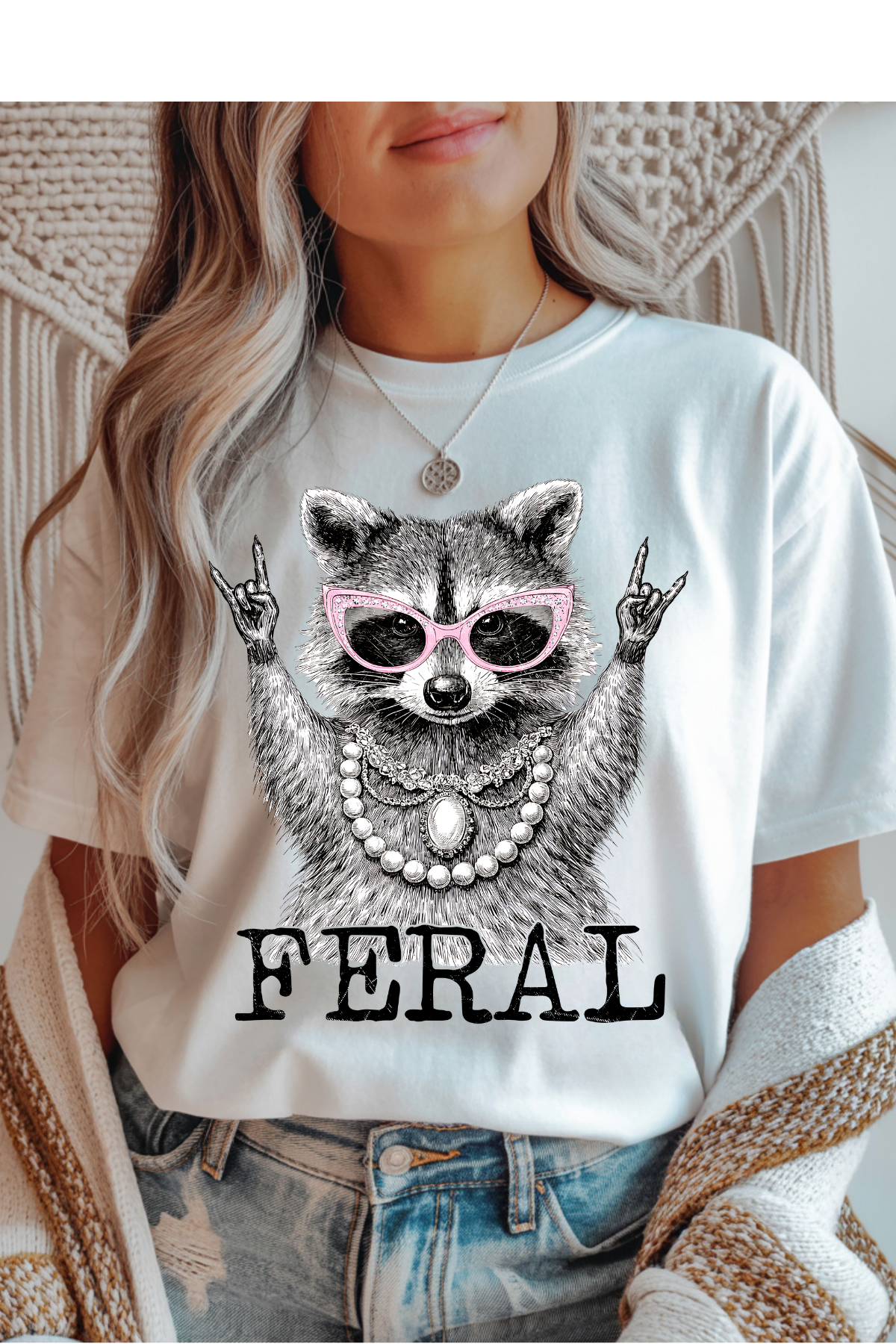 Wholesale Sunsational - Feral #7 - White Gildan Tee
