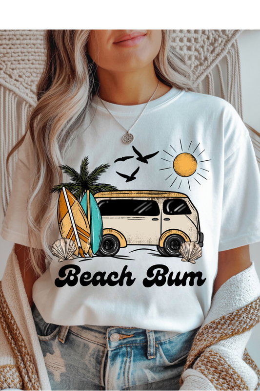 Wholesale Sunsational - Beach Bum #8 - White Gildan Tee